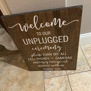 Welcome to our Unplugged Ceremony Wedding Sign
